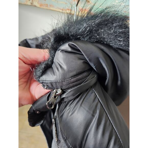 Coogi Gray/Black Wool Blend Hooded Girls Peacoat size 4 - Picture 6 of 13